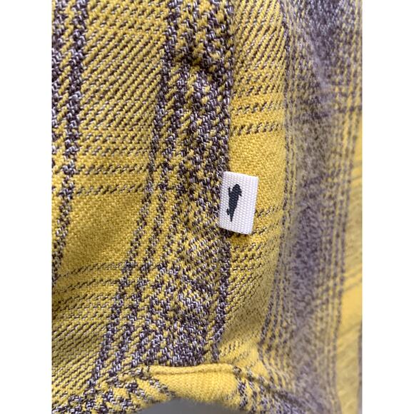 Toad & Co Shirt Women Size Small Yellow Gray 1/4 Zip Long Sleeve Organic Cotton - Picture 7 of 13